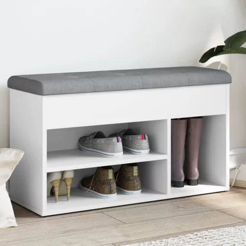 fehér cipőpad 82 x 32 x 45,5 cm rétegelt fából