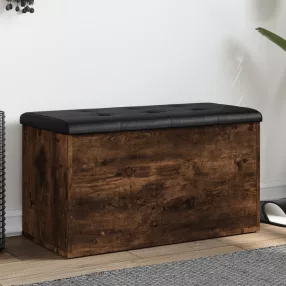   vidaXL füstös tölgy színű szerelt fa tárolópad 82 x 42 x 45 cm