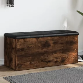   vidaXL füstös tölgy színű szerelt fa tárolópad 102 x 42 x 45 cm