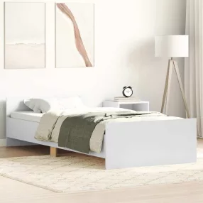  fehér egyszemélyes szerelt fa ágykeret 75 x 190 cm Small Single