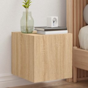   sonoma tölgy színű fali TV-szekrény LED-ekkel 30,5x35x30 cm