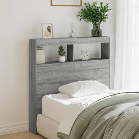   szürke sonoma színű áthidalószekrény LED-ekkel 100 x 17 x 102cm