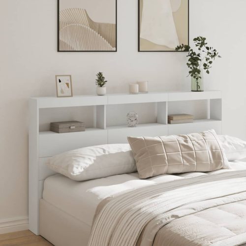 fehér áthidalószekrény LED-világítással 180 x 17 x 102 cm