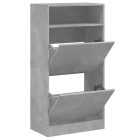 betonszürke szerelt fa cipőszekrény 60x34x116 cm