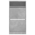 betonszürke szerelt fa cipőszekrény 60x34x116 cm