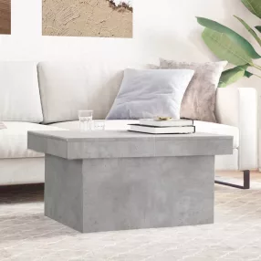 betonszürke szerelt fa dohányzóasztal 100 x 55 x 40 cm