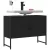 fekete szerelt fa fürdőszobai mosdószekrény 80 x 33 x 60 cm
