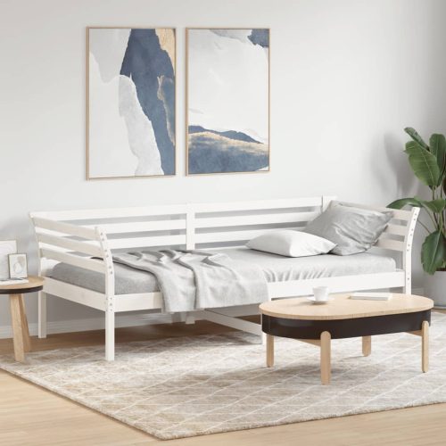 fehér tömör fenyőfa kanapéágy matrac nélkül 90 x 200 cm