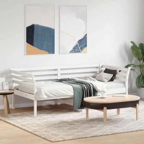 fehér tömör fenyőfa kanapéágy matrac nélkül 90 x 190 cm