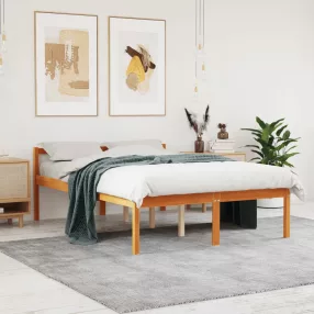   viaszbarna tömör fenyőfa időseknek való ágy 120 x 190 cm