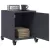 2 db antracitszürke acél éjjeliszekrény 36x39x43,5 cm