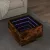 füstös tölgy színű szerelt fa kisasztal LED-del 40 x 40 x 30 cm