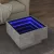 betonszürke szerelt fa dohányzóasztal LED-del 50 x 50 x 30 cm