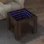 barna tölgy szerelt fa dohányzóasztal LED-del 53 x 53 x 45 cm