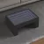 fekete végtelen hatású LED-es dohányzóasztal 70 x 50 x 30 cm