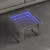 betonszürke végtelen hatású LED-es dohányzóasztal 50x53x30 cm