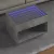 betonszürke végtelen hatású LED-es dohányzóasztal 70x50x50 cm