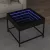fekete végtelen hatású LED-es dohányzóasztal 50 x 50 x 41 cm