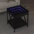 fekete végtelen hatású LED-es dohányzóasztal 40 x 40 x 49 cm
