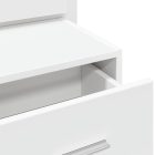 fehér falra szerelhető éjjeliszekrény LED-világítással
