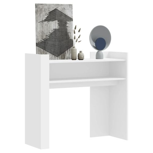 fehér szerelt fa tálalóasztal 100 x 35 x 90 cm