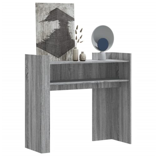 szürke sonoma színű szerelt fa tálalóasztal 100x35x90 cm