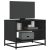 fekete szerelt fa és fém TV-szekrény 61x40x46 cm