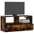 füstös tölgy színű szerelt fa és fém TV-szekrény 80x31x39,5 cm