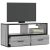 szürke sonoma színű szerelt fa és fém TV-szekrény 80x31x39,5 cm