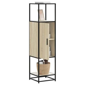 Highboard sonoma tölgy 35,5x35x139 cm gépelt fa és fém