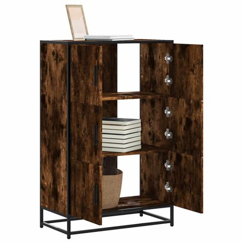 Highboard sonoma tölgy 68x35x106,5 cm gépelt fa és fém
