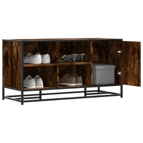   cipőpad füstölt tölgy 100x40x53,5 cm fából és fémből készült