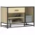 cipőpad Sonoma tölgy 80x40x53,5 cm Gépelt fa és fém