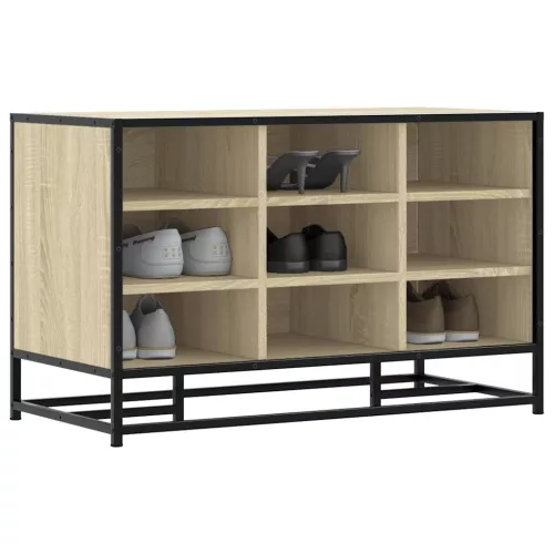 cipőpad Sonoma tölgy 84x40x53,5 cm Gépelt fa és fém