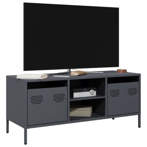 antracit hidegen hengerelt acél TV-szekrény 101,5x39x43,5 cm