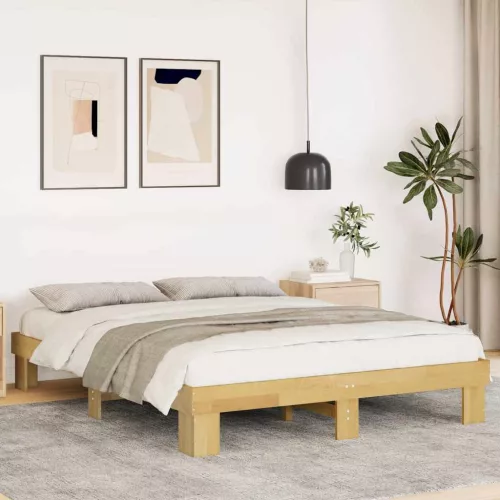 tömör tölgyfa ágykeret matrac nélkül 135 x 190 cm