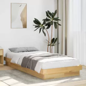 ágykeret matrac nélkül 75x190 cm tömör tölgyfa
