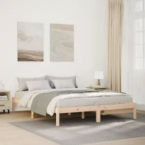   tömör fenyőfa extra hosszú ágykeret matrac nélkül 160 x 210 cm