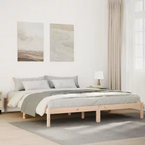   tömör fenyőfa extra hosszú ágykeret matrac nélkül 180 x 210 cm
