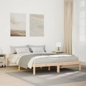   tömör fenyőfa extra hosszú ágykeret matrac nélkül 160 x 220 cm