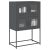 Highboard antracit 68x39x107 cm Acél