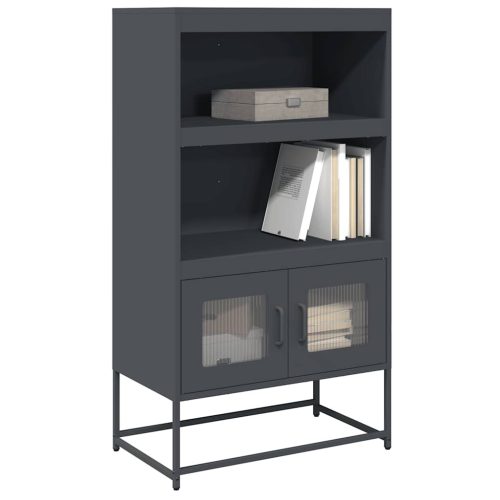 Highboard antracit 68x39x123 cm Acél
