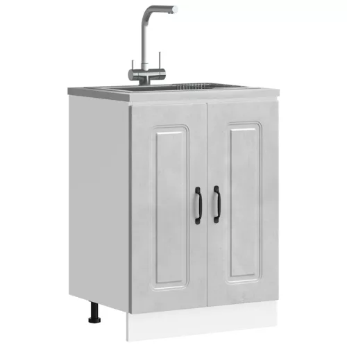 Mosogató aljzat szekrény Kalmar betonszürke 60x46x81,5 cm