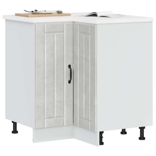 Konyhai sarok alsó szekrény Lucca betonszürke szerelt fa