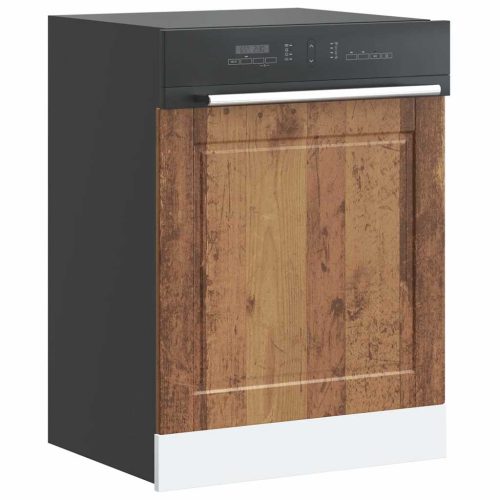 vidaXL mosogatógép panel Porto régi fa 60x1,5x67 cm műanyag fa