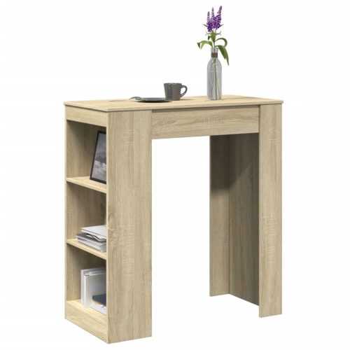 sonoma tölgy szerelt fa bárasztal tárolókkal 95 x 47 x 103,5 cm