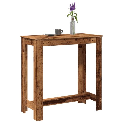 antik fa színű szerelt fa bárasztal 102 x 50 x 103,5 cm