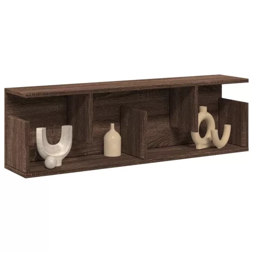 barna tölgy színű szerelt fa fali szekrény 100 x 20 x 30 cm