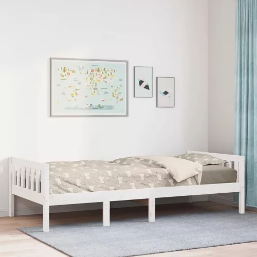 vidaXL fehér tömör fenyőfa gyerekágy matrac nélkül 80 x 200 cm