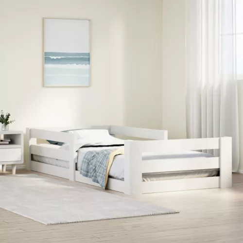 fehér tömör fenyőfa ágykeret matrac nélkül 70 x 140 cm